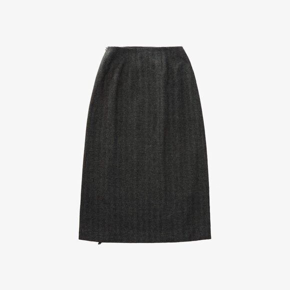 Harvé Benard NWT Wool Blend Fringe Wrap Skirt 🖤✨ - Picture 2 of 5